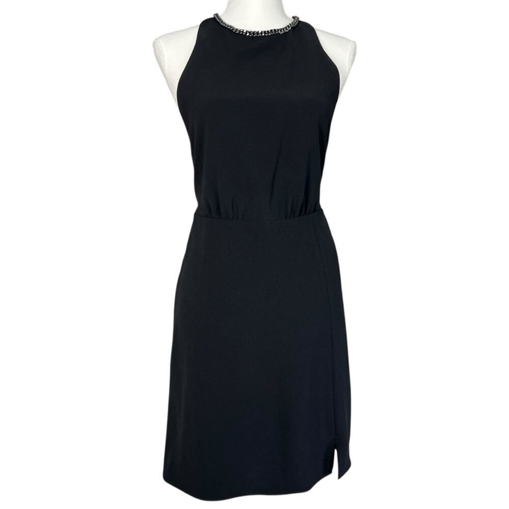 The Kooples T-Back Chain Crepe Women’s Black Mini Dress Size FR 1 US small / 4